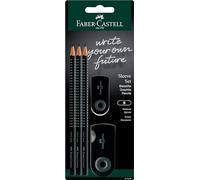FABER-CASTELL - Set de escritura Grip 2001 Negro, 5 piezas