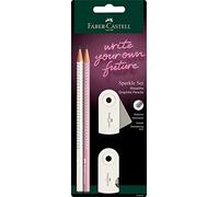 FABER-CASTELL - Set de escritura Sparkle Rose Coconut, 4 piezas
