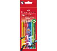FABER-CASTELL - Set de lápices Colour Grip borrables, 10 unidades
