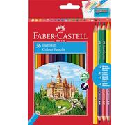 Faber-Castell 110336 - Juego de lápices de colores Classic Colour, 41 piezas, incl. sacapuntas y lápiz, para niños y adultos