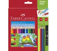 FABER-CASTELL - Set de lápices de colores Colour Grip, 24 unidades | Lápices de colores a prueba de roturas para niños y adultos, que incluyen 2 lápices de grafito