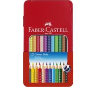 FABER-CASTELL - Set de lápices de colores Colour Grip de 12 unidades | Lápices de colores lavables con agua para niños y adultos, con colores vivos y forma triangular ergonómica
