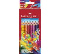 Faber-Castell - Set de lápices de colores Ergonomics de 24 unidades | Lápices de colores ergonómicos para niños y adultos con mina resistente a la rotura y trazo suave