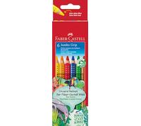 Faber-Castell Lápices de colores Jumbo Grip 110906 – 6 piezas, triangulares, irrompibles