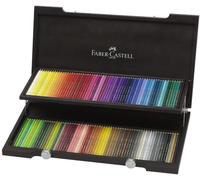FABER-CASTELL - Set de lápices de colores Polychromos, 120 colores | 120 lápices artísticos con mina de 3,8 mm, pigmentos sin ácidos y gran brillo de color, en estuche de madera