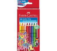Faber-Castell Estuche de lápices de color Jumbo 280922, 10 piezas irrompibles para niños y adultos