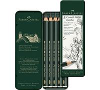 Faber-Castell Set de Lápices Jumbo 9000 Hexagonal 2B 4B 6B 8B (10 Unidades)