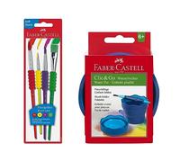 FABER-CASTELL - Set de pintura con vaso de agua y pincel, 5 piezas