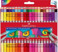 FABER-CASTELL 151140 - Juego de rotuladores con 40 rotuladores de doble punta para niños y adultos