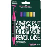 FABER-CASTELL - Set de rotuladores acrílicos Multimark, 6 colores