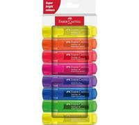 Faber-Castell Subrayadores Textliner 1546 - Neón, Punta de cuña 1-5 mm, Recargable - Pack de 8