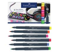 Faber-Castell Neon Marker - Cartera de cartón de 6 colores