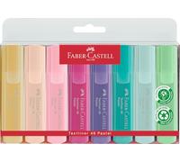 Faber-Castell Marcadores fluorescentes Textliner 46 – Estuche 8 tonos pastel, colores surtidos