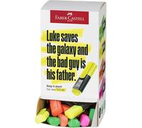 FABER-CASTELL - Set de rotuladores TXTLNR, 60 rotuladores neón | Subrayadores compactos con punta en cuña y 4 colores neón brillantes, mini subrayadores para niños y adultos