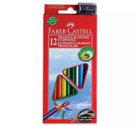 Faber-Castell: set ECO de lápices de colores triangulares, 12 unidades, con sacapuntas de regalo