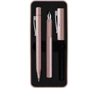 Faber-Castell Set estilográfico 201539 – Pluma M y bolígrafo XB M Rosa palo