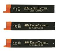 Faber-Castell Minas/minas de superpolímero HB de 1,0 mm, 3 paquetes de 12 minas