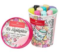 Faber-castell textliner 46 pastel pack de 10 marcadores fluorescentes