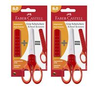 Faber-Castell - Tijeras escolares, color azul o rojo