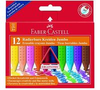 Faber-Castell tinta borrable Grip ceras Jumbo (caja de 12 colores)