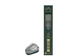 Faber-Castell TK® - Sacapuntas con depósito colector, color de la carcasa: verde + 10 minas de caída de 2 mm TK9071 dureza H