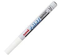 Faber Castell Uni-Ball 182301 - Marcador de Laca - Uni Paint PX 203 con Punta Fina, Color Blanco