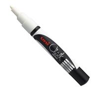 Faber-Castell uni-ball 186101 - Marcador de tiza y ventana UNI CHALK PWE-3MS 0.9-1.3 mm punta redonda, blanco