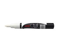Faber-Castell uni-ball 186101 - Marcador de tiza y ventana UNI CHALK PWE-3MS 0.9-1.3 mm punta redonda, blanco
