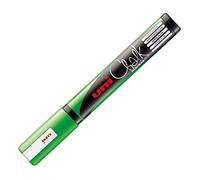 Faber-Castell uni-ball 186263 - Marcador de tiza y ventana UNI CHALK PWE-5M, 1,8 - 2,5 mm, punta redonda, verde fluorescente