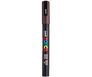 Faber-Castell uni-ball 186574 - Marcador POSCA con punta fina redonda, marrón oscuro