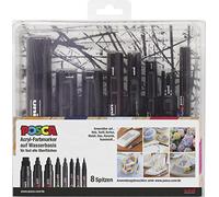 Faber-Castell uni-ball 186804 - Juego de puntas de rotulador POSCA, negro, juego de 8 con todas las variantes de puntas