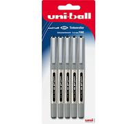 Faber-Castell Uni-Ball Eye - Rotulador de bola (5 unidades, trazo de 0.4 mm), color negro