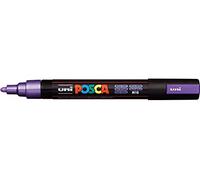 Faber Castell - Uni-Ball uni POSCA PC-5M - Marcador (Negro, Violeta)