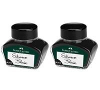Faber-Castell Vaso de tinta para bolígrafo con convertidor (2 cartuchos negros, 62,5 ml)
