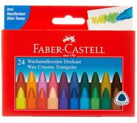 Faber-Castell Wax Crayons Pack of 12 or 24 in Case 24 count (Pack of 1) Single