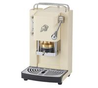 FABER COFFEE MACHINES 3.0 Pro Essential - Cafetera ESE compacta de 44 mm con bidón de cristal, soporte para cápsulas extraíble y prensa ajustable de latón (Old British White, cromo)