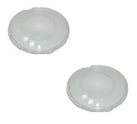 Faber Franke - Kit de 2 plafones de cristal de plástico redondo para campana extractora Faber Franke, diámetro 64 mm