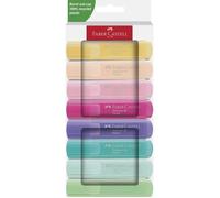Faber-Castell Subrayadores Textliner 1546 (254658) – Pack de 8 tonos pastel – Punta cuña 1-5 mm
