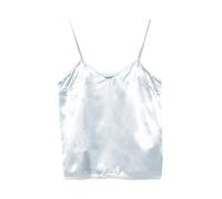 Fabiana Filippi - Top Lencero de Satén - Tops - Mujer - Azul - M -