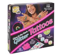FabLab 24704 Kit de Tatuajes con Purpurina Que Brilla en la Oscuridad, Multicolor, Talla única