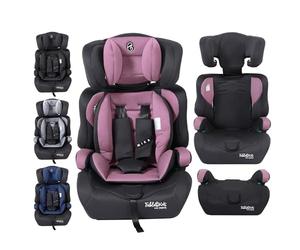 FableKids Silla de Coche Infantil 9-36 kg | ECE R129/03 | Para Niños 76-150 cm desde 15 Meses | Arnés de 3 Puntos | Reposacabezas Ajustable | Silla de Auto Evolutiva y Ajustable | Rosa