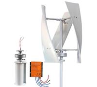 Fablestoryem 8000W Turbina eólica Vertical Generador energía Kit energía eólica 12V 24V 48V 3 aspas con Controlador Kit de turbinas eólicas para suplementación con energía doméstica,24V