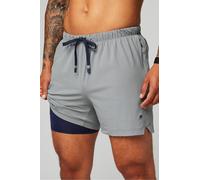 Fabletics Men's Pantalón corto 13 cm con forro One Gray Size XL
