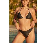 Fabletics Women's Braguita de bikini clásica de pernera alta Negro Plus Size 4X