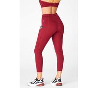 Fabletics Women's Leggings 7/8 de cintura alta con bolsillos Motion365 Rojo Size XXS