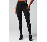 Fabletics Women's Leggings de cintura alta Motion365+ Anywhere Piped Negro Plus Size 4X / Corto | 25