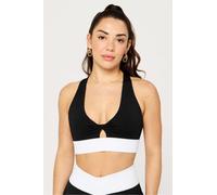 Fabletics Women's Sujetador deportivo de medio impacto Oasis Twist Negro Size XL