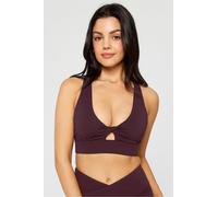 Fabletics Women's Sujetador deportivo de medio impacto Oasis Twist Rojo Plus Size XXL/1X