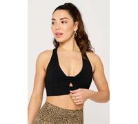Fabletics Women's Sujetador deportivo Oasis Negro Plus Size 3X