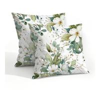 Fabpuro Juego de 2 fundas de almohada impermeables para exteriores, 50 x 50 cm, 2 fundas de almohada decorativas para patio, jardín, tienda de campaña, sofá, 2 unidades
